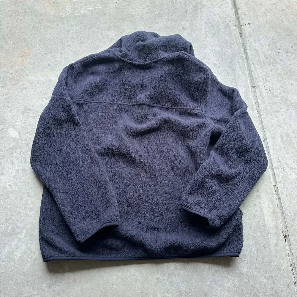 The North Face Carbondale Snap-Front Fleece Hoodie Pullover - Navy